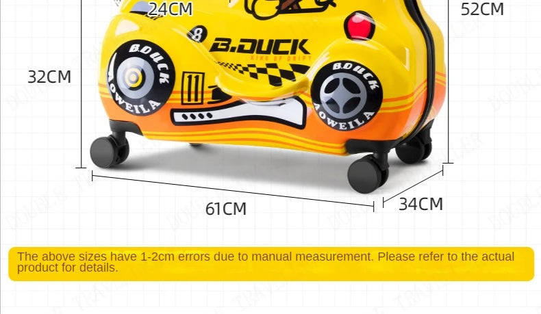 Travel bags for children kids' luggage middle size luggage travel suitcases with wheels Little yellow duck rolling luggage case