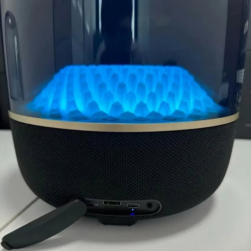 Powerful Transparent RGB Bluetooth Speaker with Subwoofer & Atmosphere Lighting