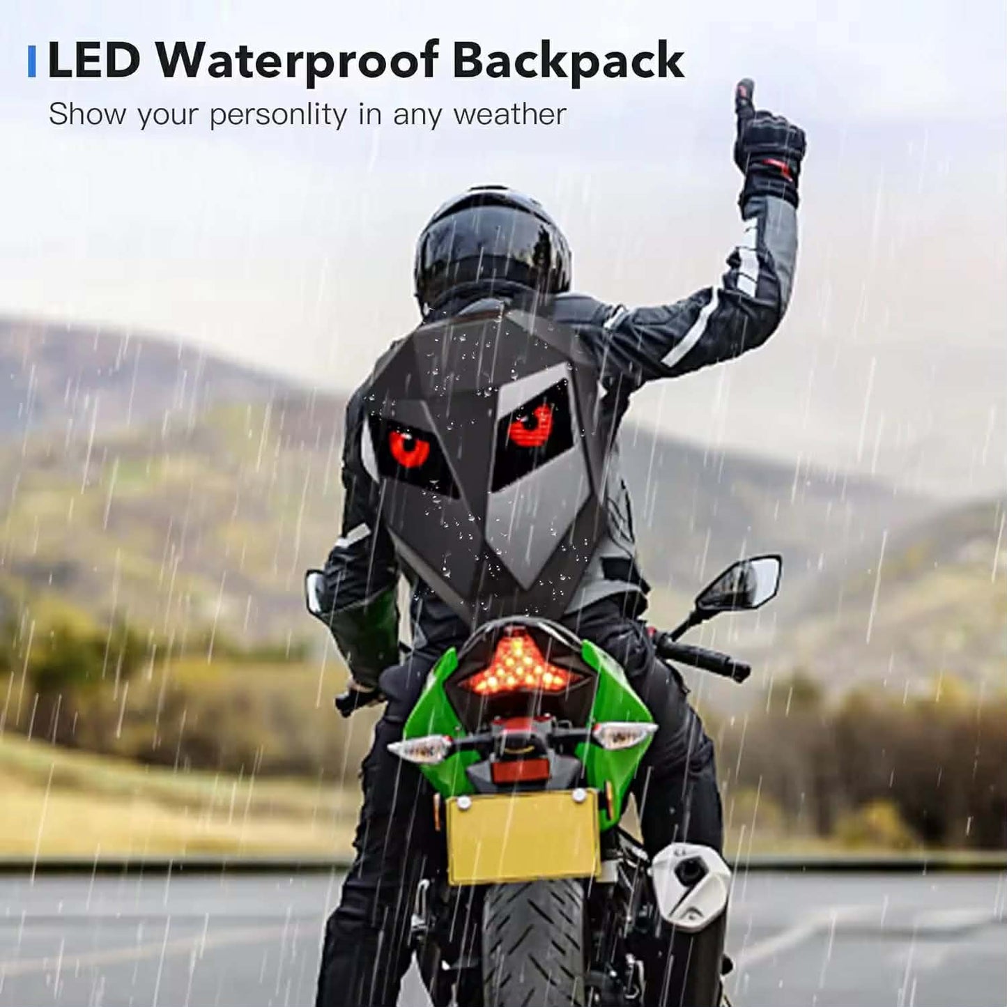 Premium Trending LED Motorcycle Bag Pack with Multiple Display