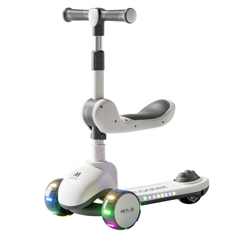 3-in-1 Folding Kick Scooter 1-6 Years Old Sit Ride Lightweight 3 Wheel Safety Brake Boys Girls Toddler Kids Scooter Outdoor Play