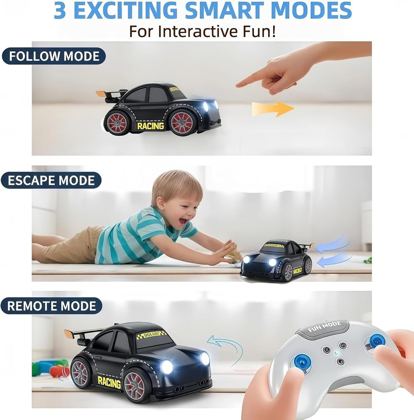 Smart RC Induction Car 4WD | High Speed Drift Car with Auto-Follow Mode |Rechargeable 30M Range