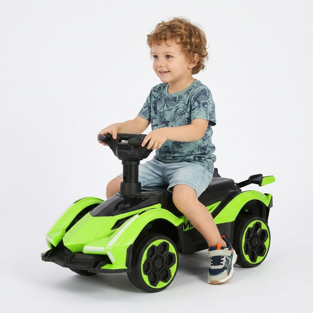 3 in 1 Foldable Sports Car with Push Handles and LED Lights | Premium Imported Quality