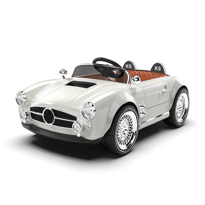 Vintage Electric Car For Kids | Mercedes | With RC Option | Premium Imported Quality