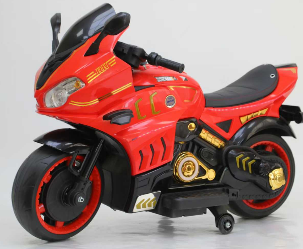Electric Sports Bike with Support Tyres | Dual Riding Capacity | LED Lights and Music | Premium Imported Quality