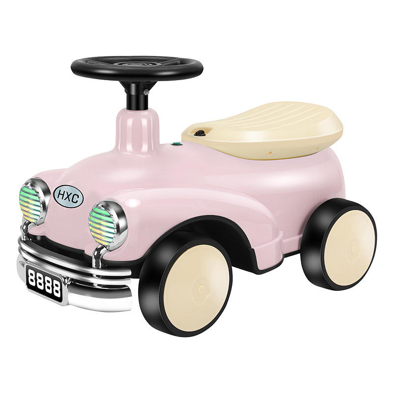 Manual Kids Car With LED Lights and Music | Premium Imported Quality