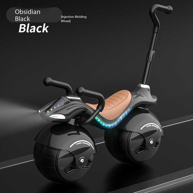 Fat Tyre Balance Bike with Push Handles | Smart LED Lights | Premium Imported Quality