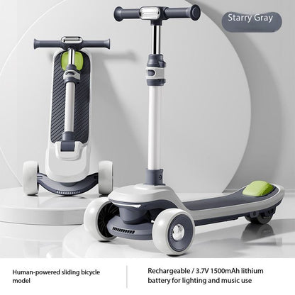 Kids 2 in 1 Scooty with LED Lights | Premium Imported Quality