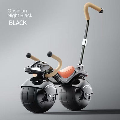 Fat Tyre Balance Bike with Push Handles | Smart LED Lights | Premium Imported Quality