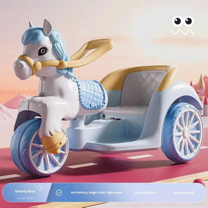 Unicorn Electric Three Wheeled Car | LED Lights & Music | Ages 2 to 7 yrs | Premium Imported Quality