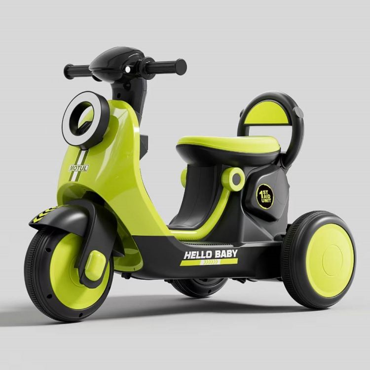 Electric Vespa Style 3 Weeler Scooter for Kids | LED Lights & Music | Premium Imported Quality