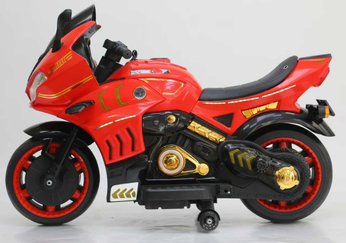 Electric Sports Bike with Support Tyres | Dual Riding Capacity | LED Lights and Music | Premium Imported Quality