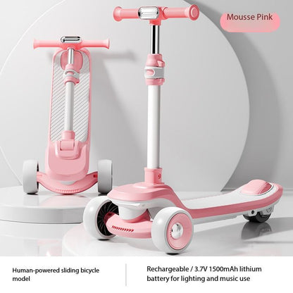 Kids 2 in 1 Scooty with LED Lights | Premium Imported Quality