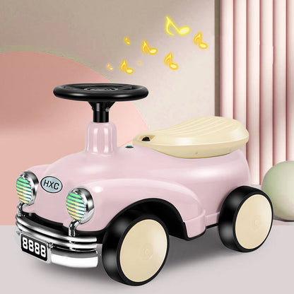 Manual Kids Car With LED Lights and Music | Premium Imported Quality