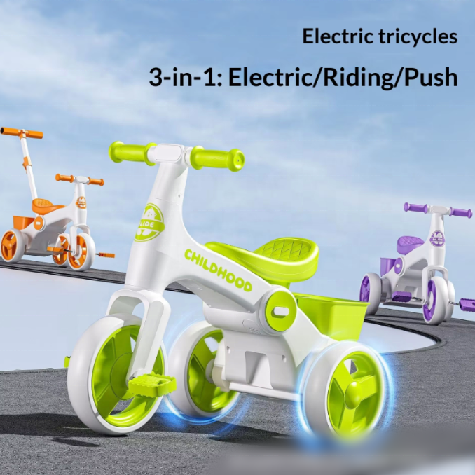 2 in 1 Kids Tricycle with Push Handles | Premium Imported Quality
