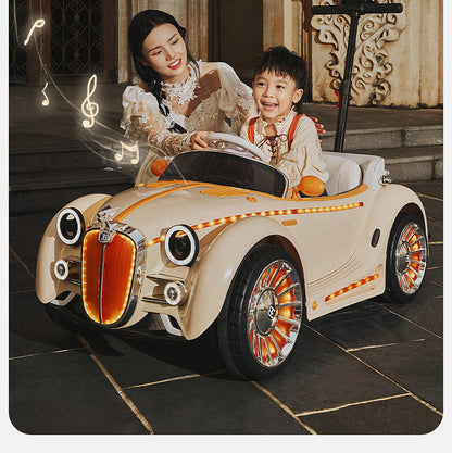 Electric 4 Wheel Car with Push Handles | Premium Imported Quality