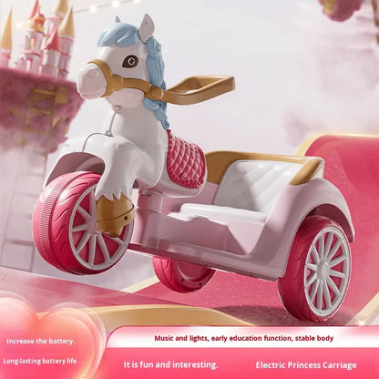 Unicorn Electric Three Wheeled Car | LED Lights & Music | Ages 2 to 7 yrs | Premium Imported Quality
