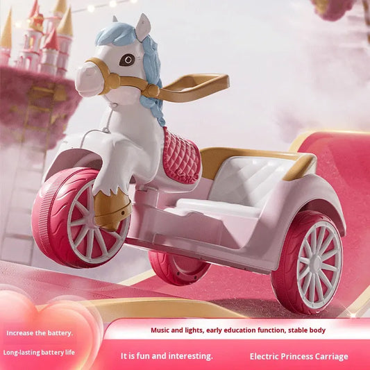 Unicorn Electric Three Wheeled Car | LED Lights & Music | Ages 2 to 7 yrs | Premium Imported Quality