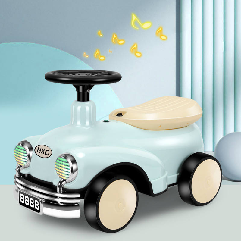 Manual Kids Car With LED Lights and Music | Premium Imported Quality