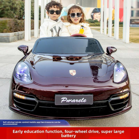 Porsche Electric Car for Kids | 4 Wheel Drive | LED Lights & Music | Premium Imported Quality