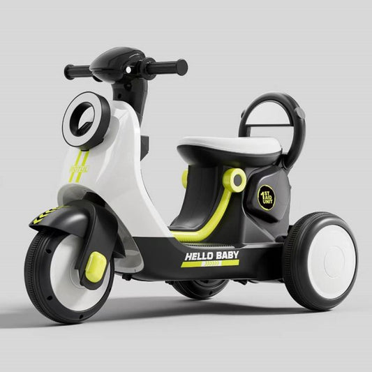 Electric Vespa Style 3 Weeler Scooter for Kids | LED Lights & Music | Premium Imported Quality