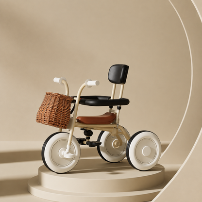 Cute Kids Tricycle with Basket | Ages 2 to 5