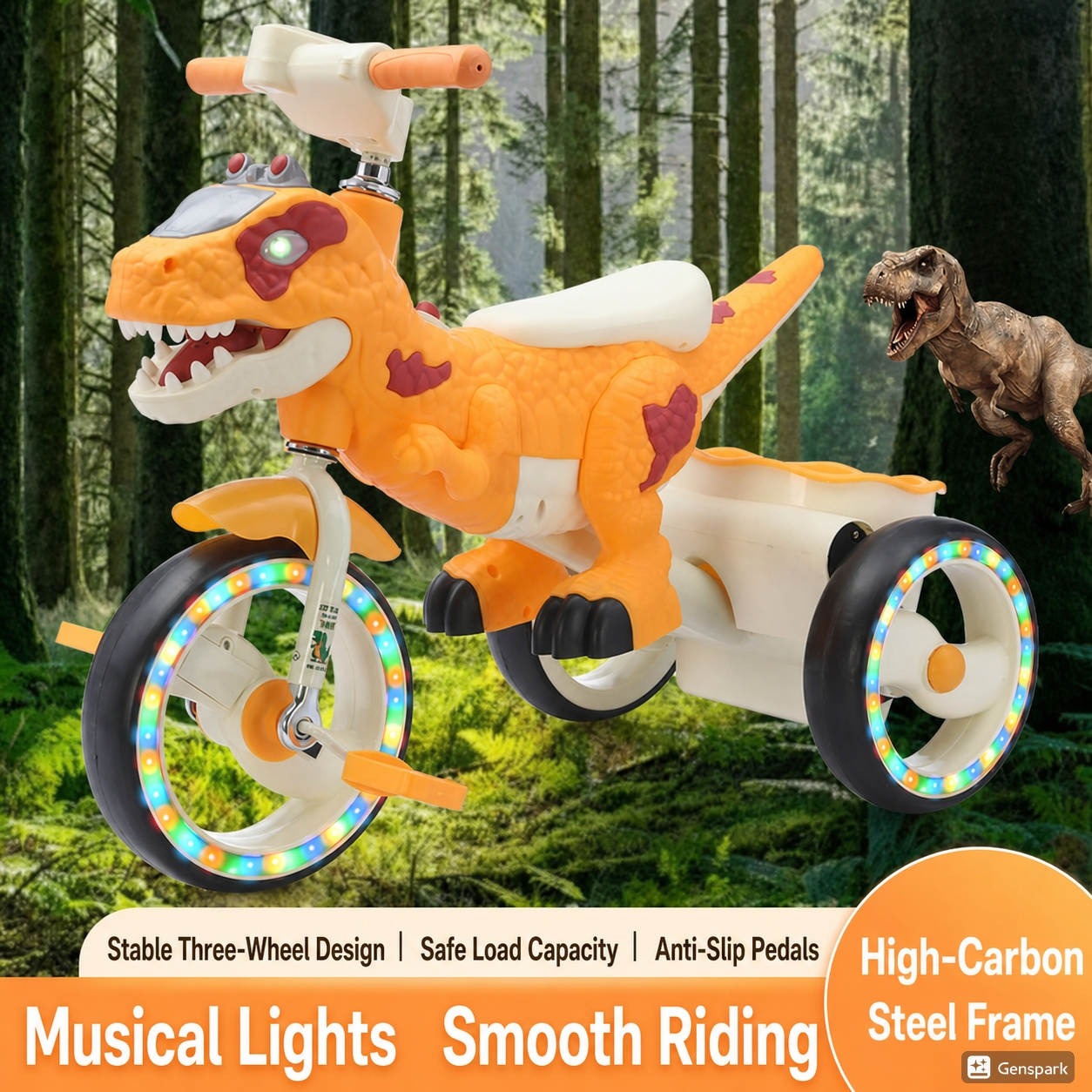 Kids Dinosaur Manual Tricycle | Premium Imported Quality
