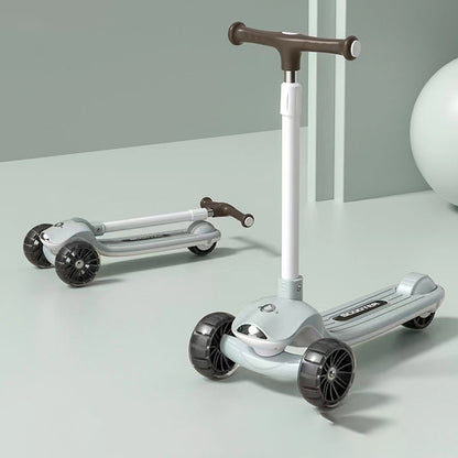 Cool Baby Scooter Adjustment Music Flash Wheel Kids Scooter 3 Wheel Steel Folding Scooter for Children