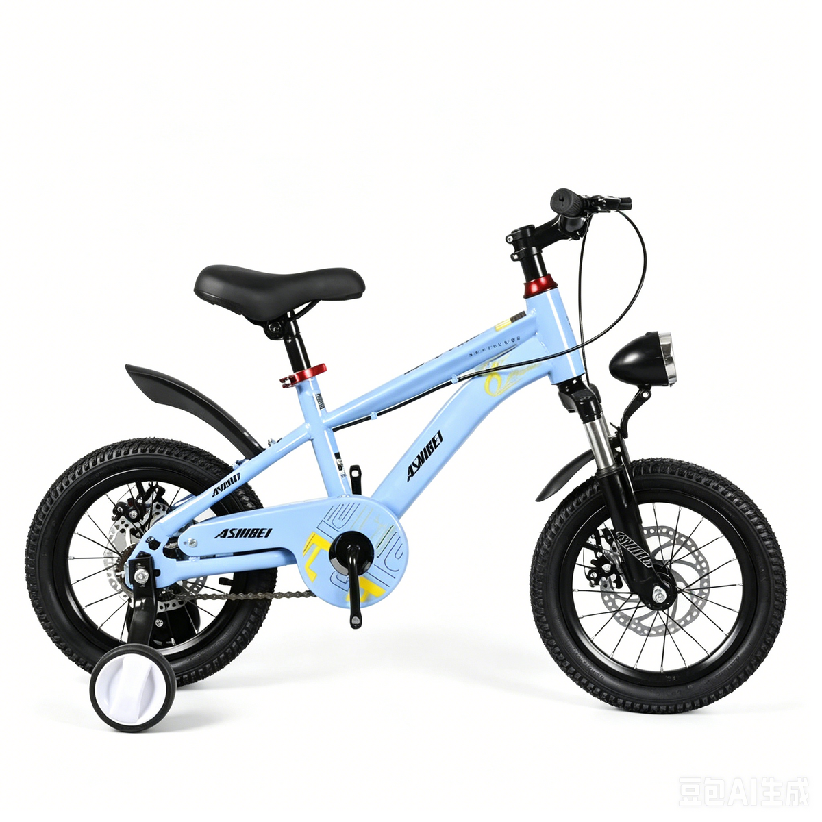 Kids Cute Bicycle with Headlights and Support Tires | Premium Imported Quality | Ages 3 to 6