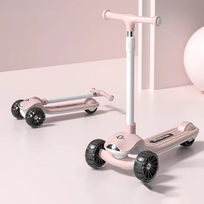 Cool Baby Scooter Adjustment Music Flash Wheel Kids Scooter 3 Wheel Steel Folding Scooter for Children