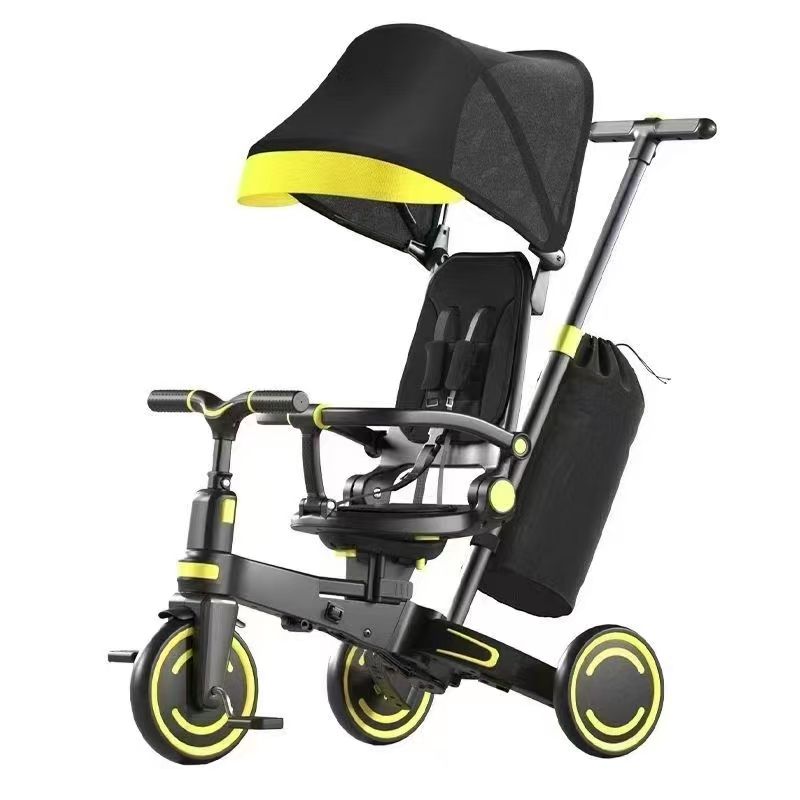 Foldable Kids Premium Tricycle with Umbrella & Push Handles | Ages 1 to 5