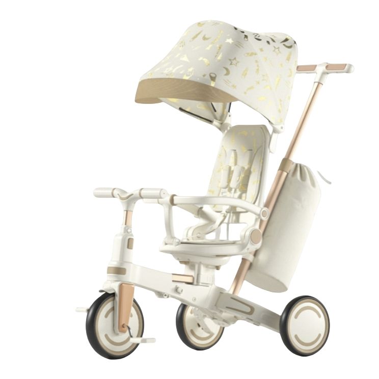 Foldable Kids Premium Tricycle with Umbrella & Push Handles | Ages 1 to 5