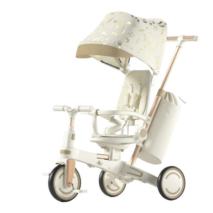 Foldable Kids Premium Tricycle with Umbrella & Push Handles | Ages 1 to 5