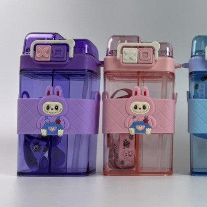 Kids Cartoon Double Compartment Plastic Cup | Tinimini®