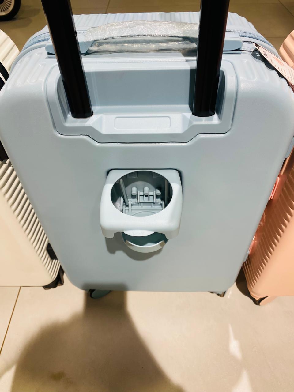 Premium Labubu Suitcase with Cup Holder and Laptop Compartment
