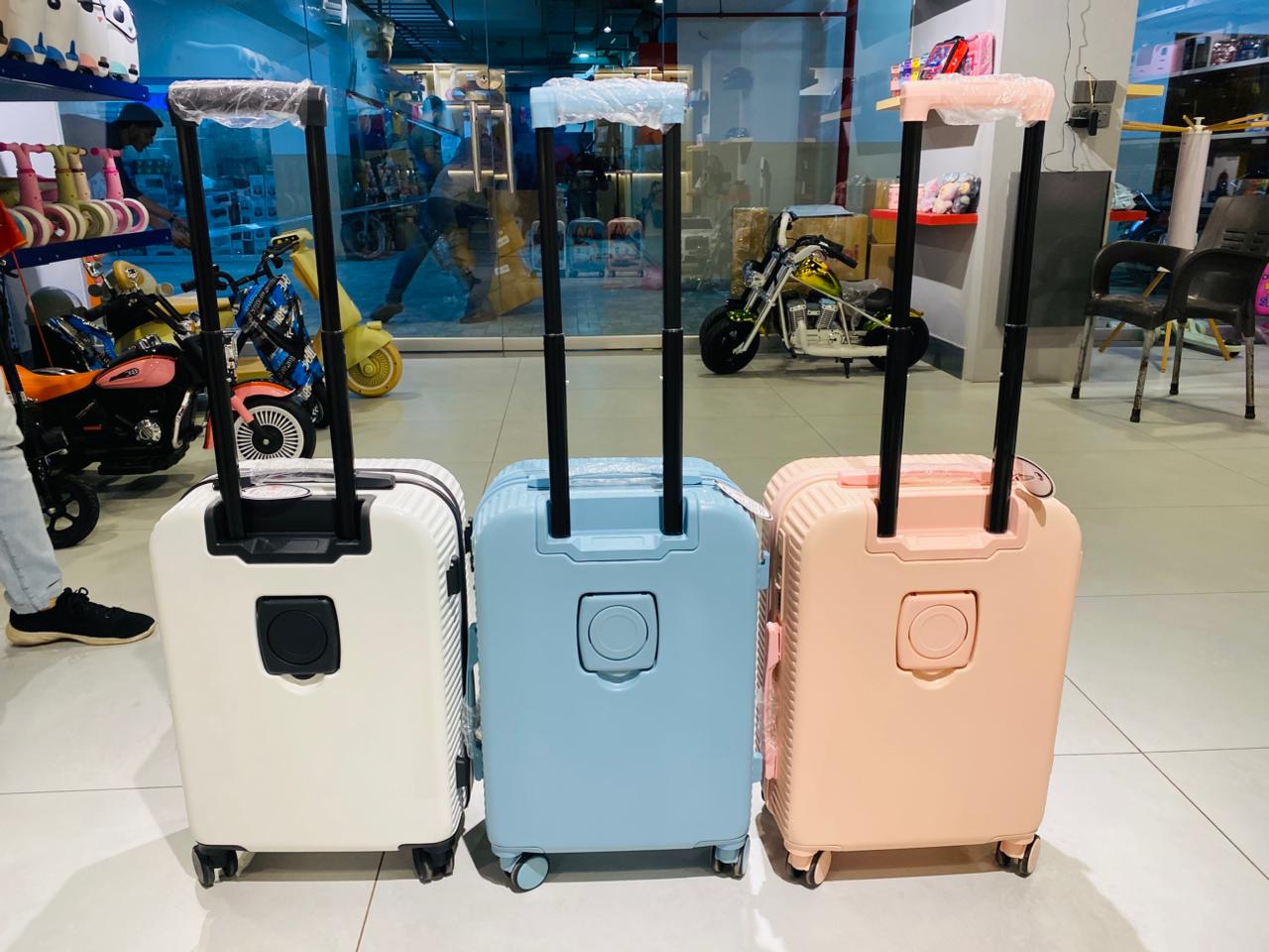 Premium Labubu Suitcase with Cup Holder and Laptop Compartment