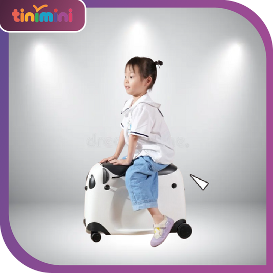 Kids Suitcase with wheels cute Cartoon Panda trolley luggage case Waterproof Travel Bags for Children's Sat and Ridden Suitcase