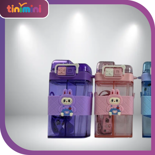 Kids Cartoon Double Compartment Plastic Cup | Tinimini®