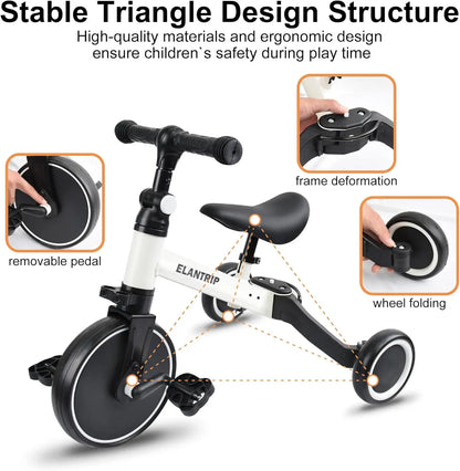 Multipurpose 5-in-1 Toddler Balance Bike & Tricycle | Premium Quality