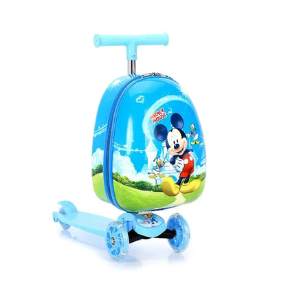 Disney travel suitcase on wheels cartoon lovely Children's Trolley Case carry on Scooter rolling luggage bag for girls boys gift