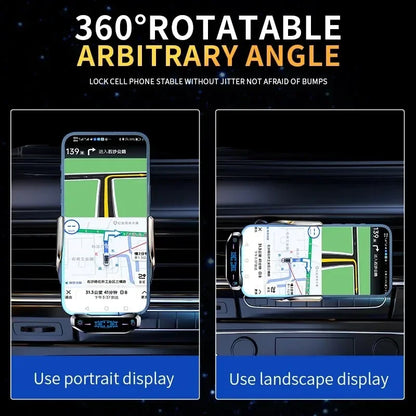 Magnetic Wireless Car Charger & Mount – 15W Fast Charg