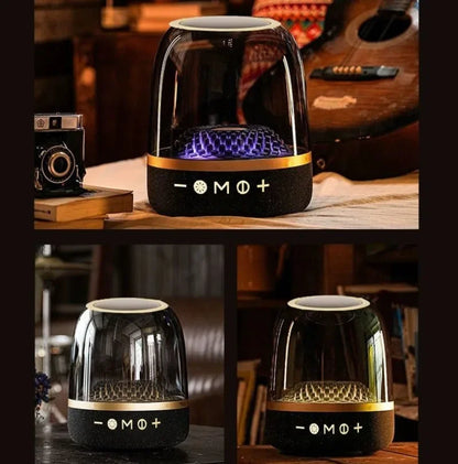 Powerful Transparent RGB Bluetooth Speaker with Subwoofer & Atmosphere Lighting