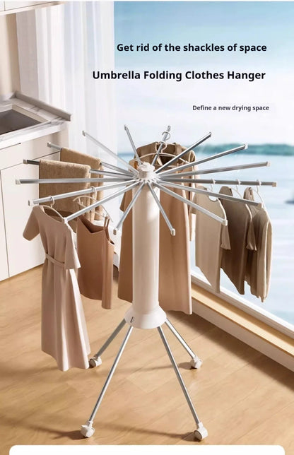 Space-Saving Octopus Clothes Dryer Stand – Foldable, Rotating, Portable
