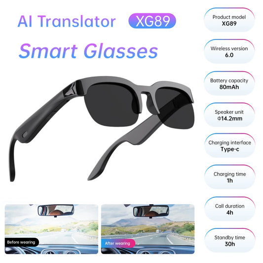 AI Smart Glasses | Hands-Free , Music & Calls