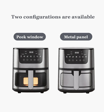 High Quality Large 7 L Stainless Steel Air Fryer with Transparent Viewing Window