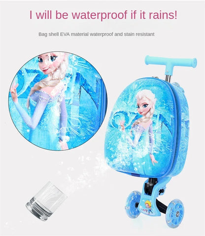 Disney travel suitcase on wheels cartoon lovely Children's Trolley Case carry on Scooter rolling luggage bag for girls boys gift