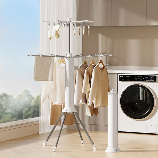 Space-Saving Octopus Clothes Dryer Stand – Foldable, Rotating, Portable