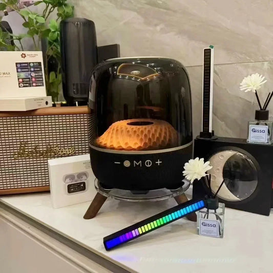 Powerful Transparent RGB Bluetooth Speaker with Subwoofer & Atmosphere Lighting