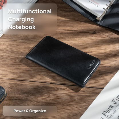 Minimalist  Charging Wallet + Phone Pocket – Slim PU Leather