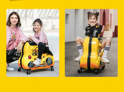 Travel bags for children kids' luggage middle size luggage travel suitcases with wheels Little yellow duck rolling luggage case