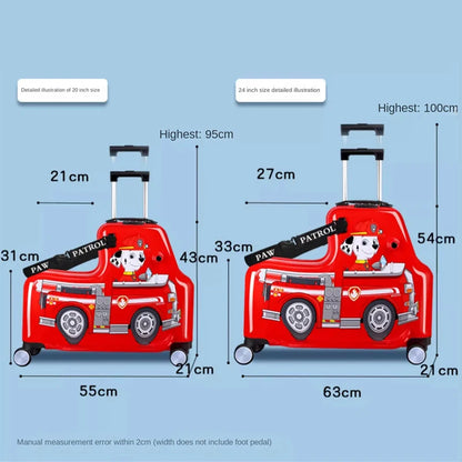 KO-KU 20'' Children's Handheld Luggage can sit and ride Boys Baby 24 inch Trolley Case Kids Girl Seat Travelling Suitcase